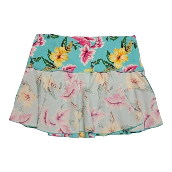 Y2K Victoria's Secret Floral Skirt‎ Swim Cover-up Small Pink Blue Resortwear - Picture 11 of 12